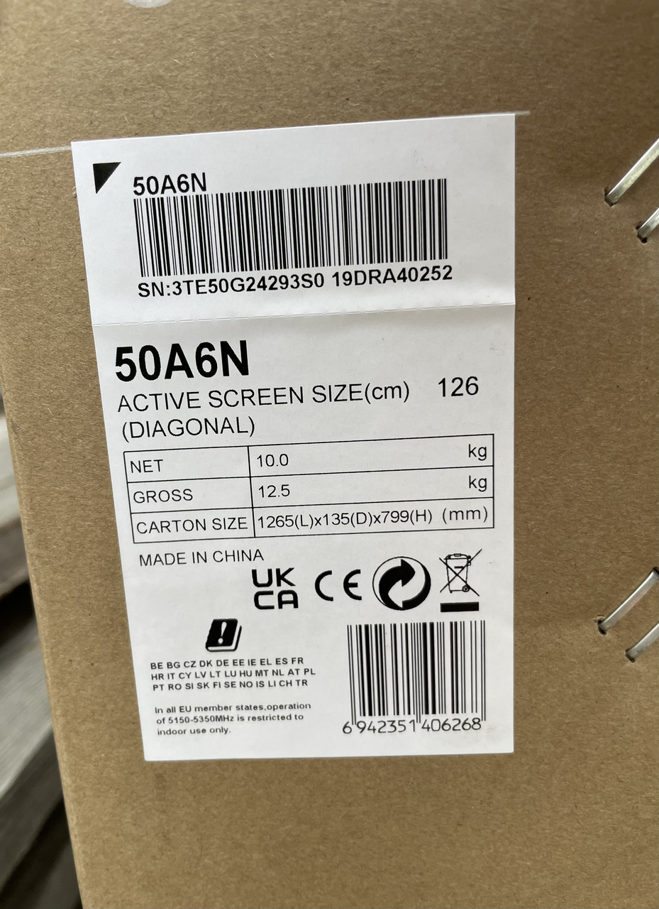 Телевізор Hisense 50A6N LED 4K VIDAA Dolby Vision 60 Гц - Зображення 2