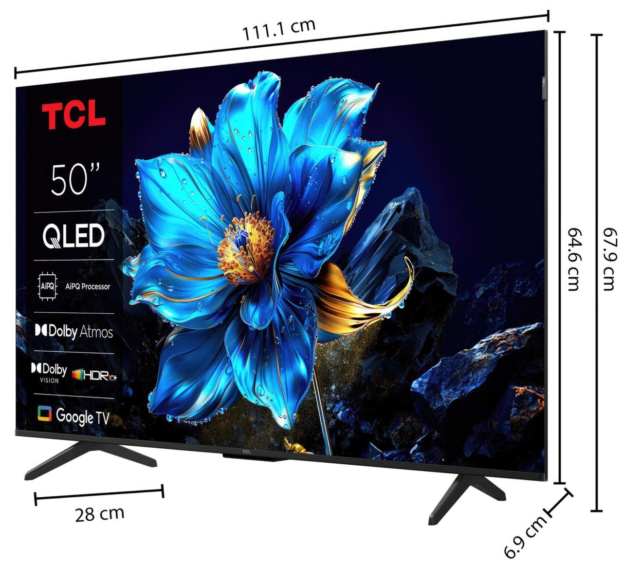 Телевізор TCL QLED 50P7K 4K Google TV Dolby Atmos 60 Гц - Зображення 4
