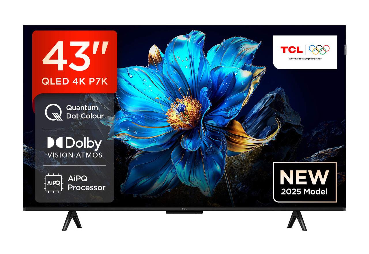 Телевізор TCL QLED 43P7K 4K Google TV Dolby Atmos 60 Гц