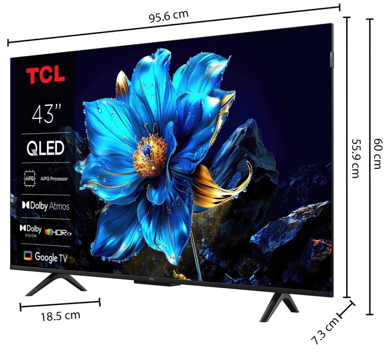 Телевізор TCL QLED 43P7K 4K Google TV Dolby Atmos 60 Гц - Зображення 4