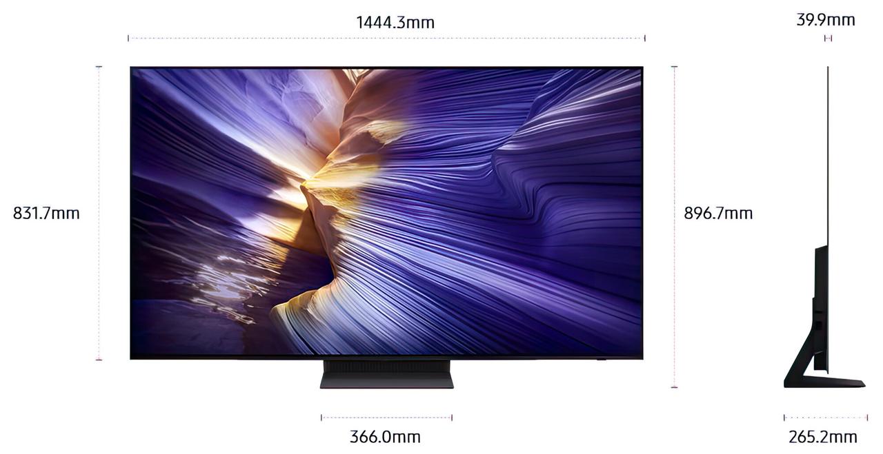 Телевізор Samsung QE65S90F OLED 4K 144 Гц Tizen TV Dolby Atmos HDMI 2.1 - Зображення 4
