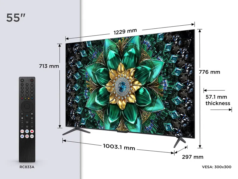 Телевізор TCL QD-Mini LED 55Q6C 144 Гц - Зображення 2